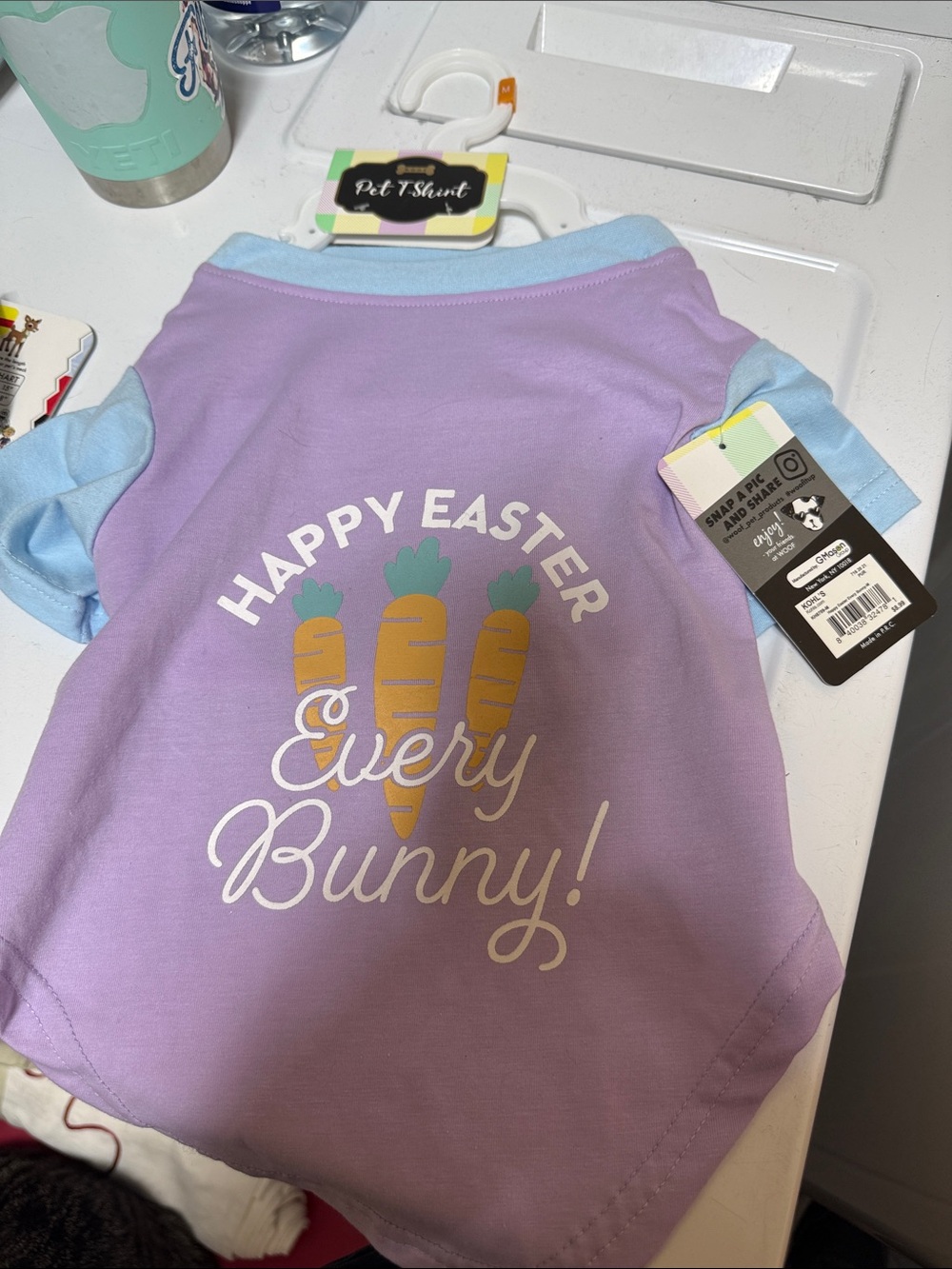 Lavender & Light Blue 'Happy Easter Every Bunny' Dog Tee